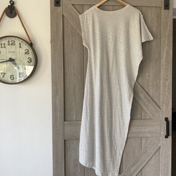 ZARA, Summer Cotton Dress, M/L, white with black stripes - Picture 5 of 10